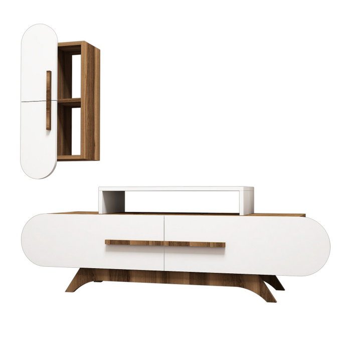 Hanah Home Mueble para TV Rose S - Walnut, White Hanah Home Mueble para TV Rose S - Walnut, White